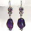 DKC ~ Amethyst Nugget Bali Earrings